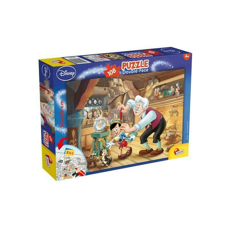 Puzzle personaje pinocchio , puzzle copii , de colorat, piese 108