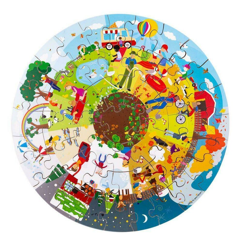 Bigjigs toys - Puzzle de podea 360° - Anotimpurile