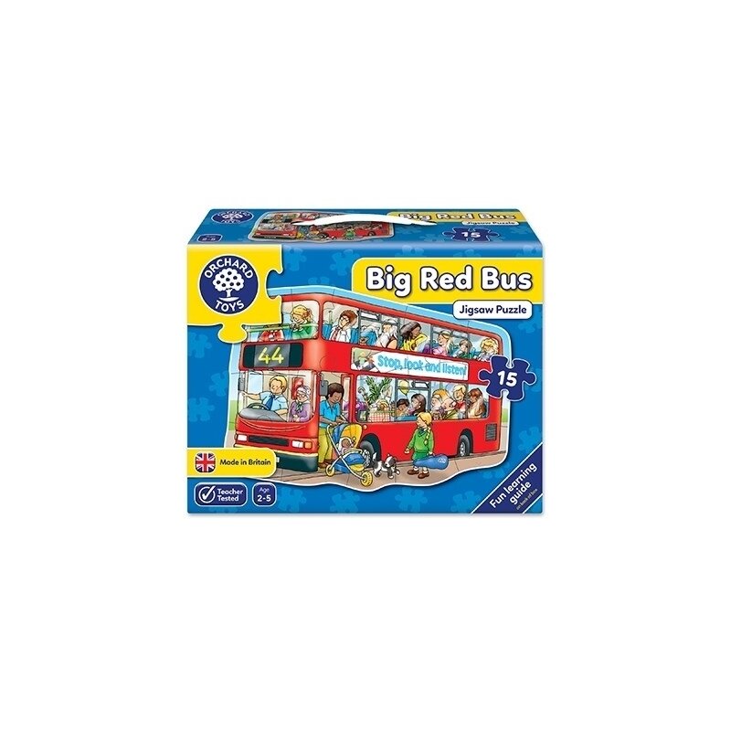 Orchard toys - puzzle de podea autobuzul big bus, 15 piese
