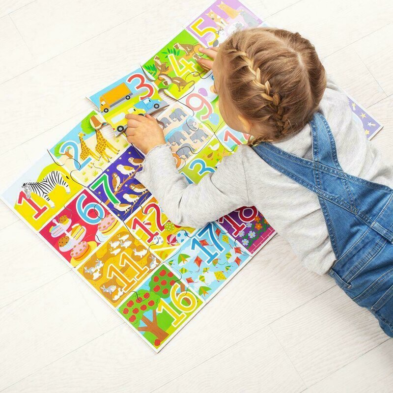 Bigjigs - puzzle de podea cu numere (20 piese)