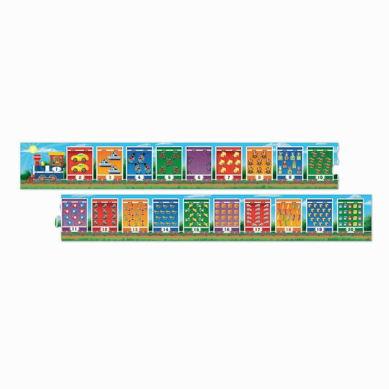 Melissa & doug - puzzle de podea treuletul numerelor puzzle copii, pcs 20