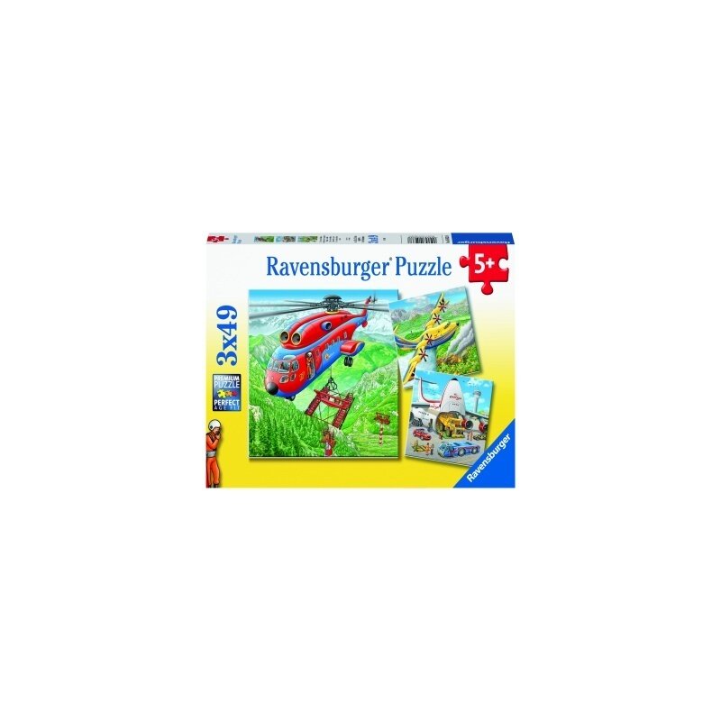 Ravensburger - puzzle deasupra norilor, 3x49 piese