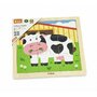 Viga - Puzzle din lemn Vaca , Puzzle Copii , Cu piese mari, piese 9 - 2