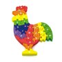 Viga - Puzzle din lemn Cocos colorat , Puzzle Copii , 3D, Cu litere mici si mari, piese 26 - 1