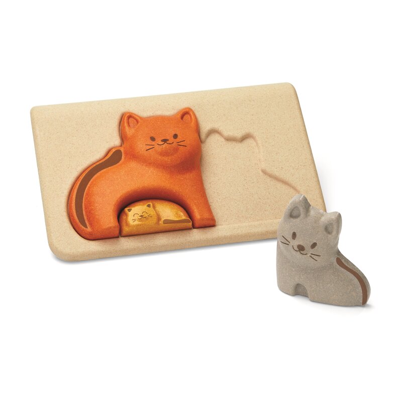 Plan toys - puzzle din lemn cu pisicute
