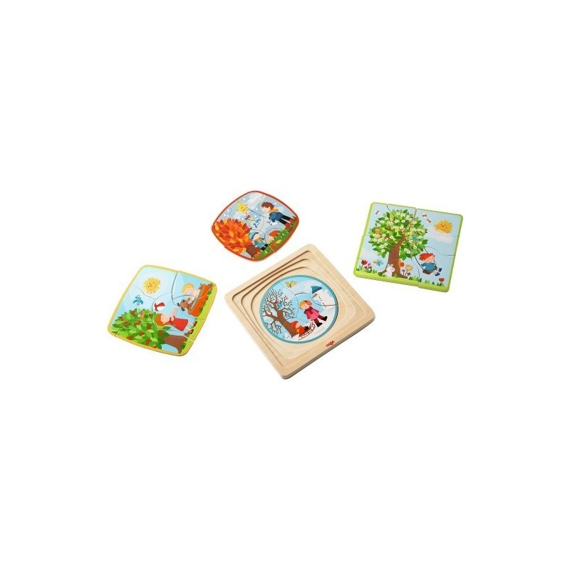 Haba - puzzle din lemn, anotimpul meu preferat, 22 piese, 3 ani+