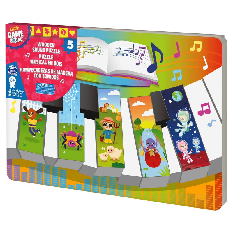 Spin master - puzzle din lemn in forma de pian cu sunete