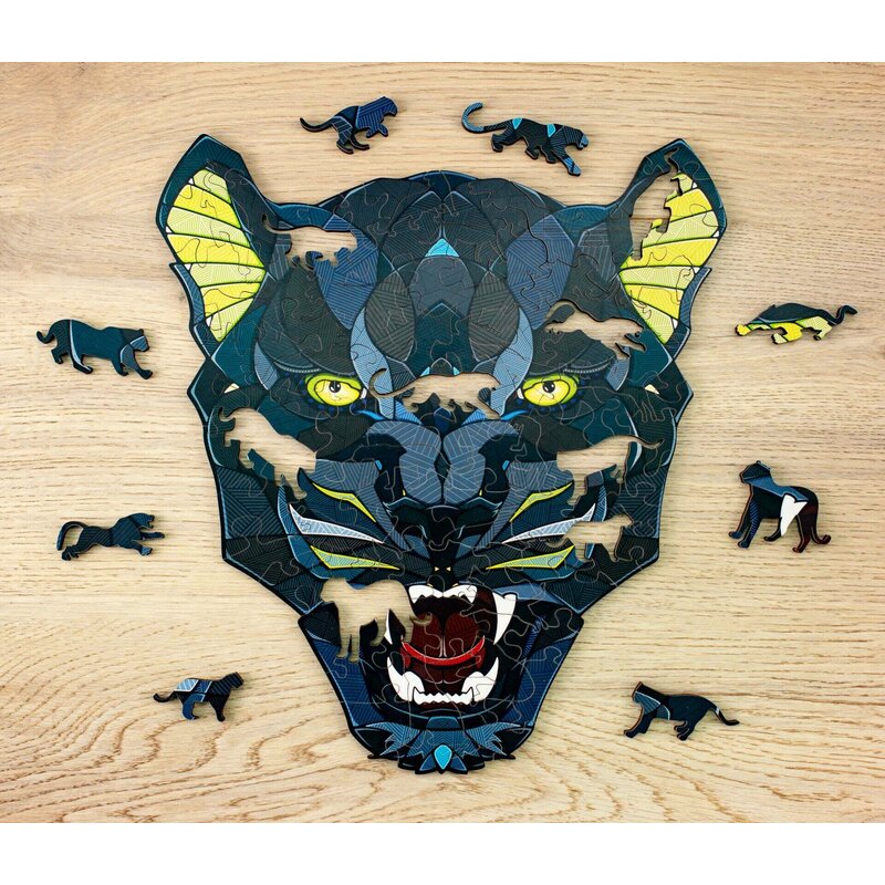 Ewa - puzzle din lemn, panther, 102 piese @