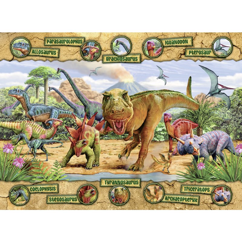 Ravensburger - Puzzle Dinozauri, 100 piese
