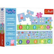Trefl - Puzzle educativ Numere Peppa Pig , Puzzle Copii, piese 20