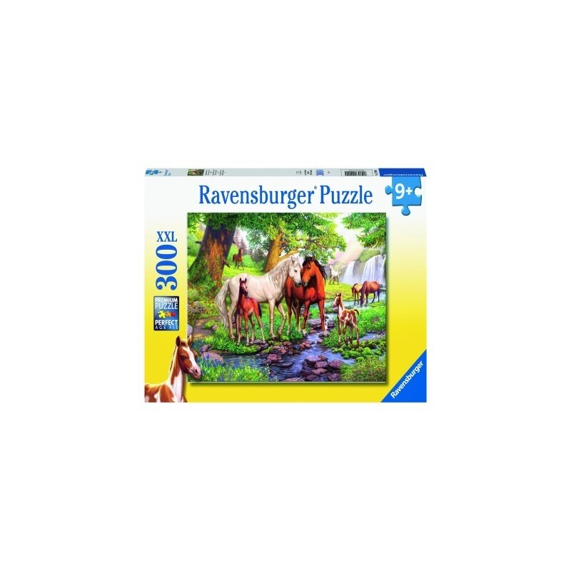 Ravensburger - puzzle familie de cai la rau, 300 piese