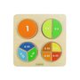 Masterkidz - Puzzle din lemn Fractiile , Puzzle Copii, piese 12 - 1