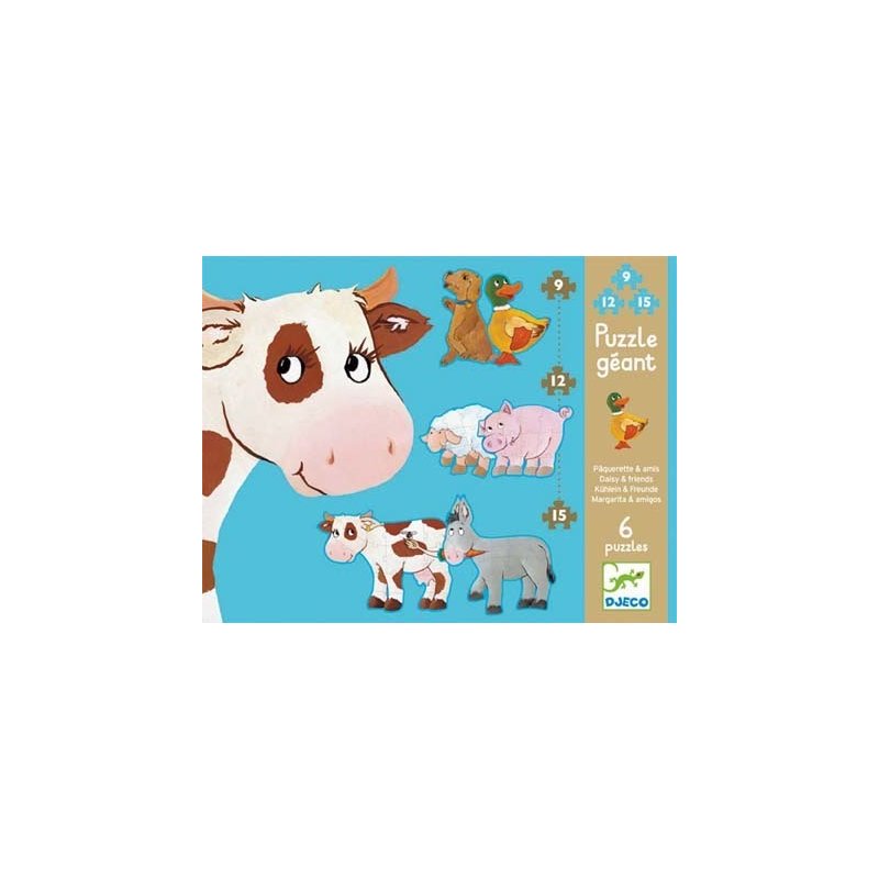 Djeco - puzzle gigant animale de ferma