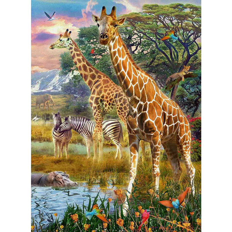 Puzzle girafe in africa, 150 piese