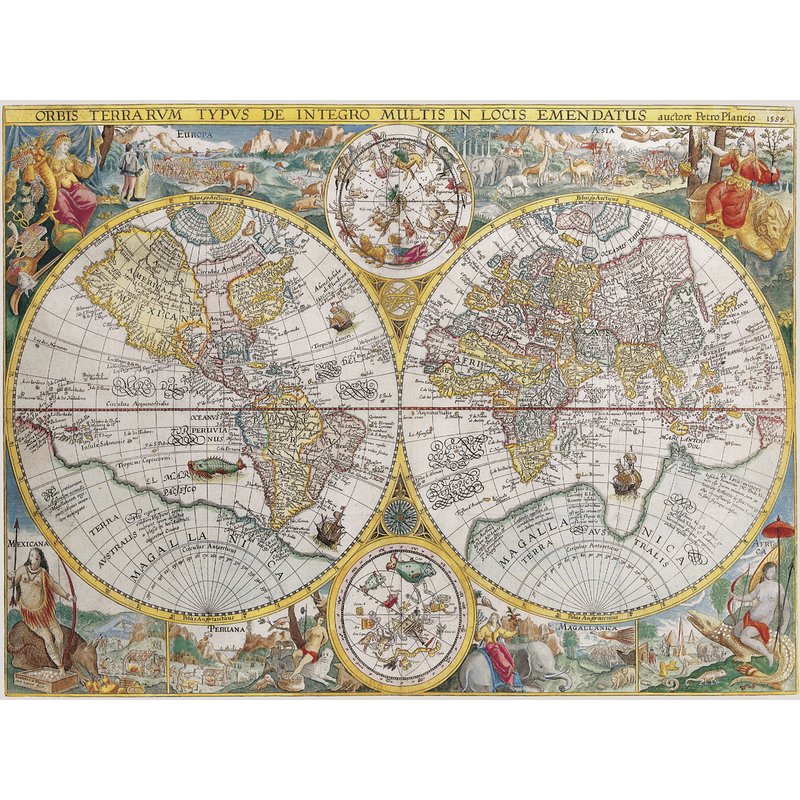 Ravensburger - Puzzle Harta istorica, 1500 piese