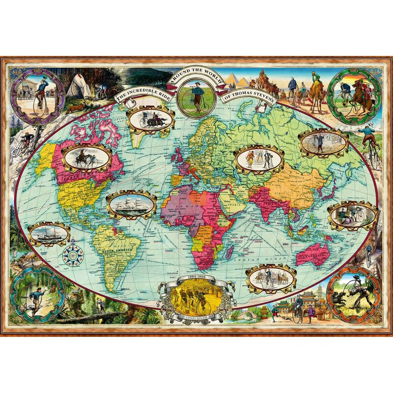 Ravensburger - Puzzle Harta Lumii, 1000 Piese