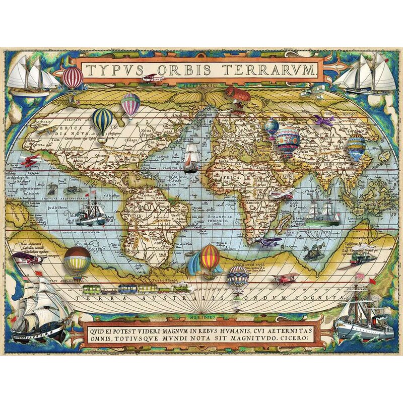 Ravensburger - puzzle educativ harta lumii puzzle adulti, piese 2000