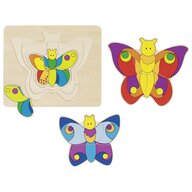 Goki - Puzzle din lemn Fluturi Incastru Puzzle Copii, piese11