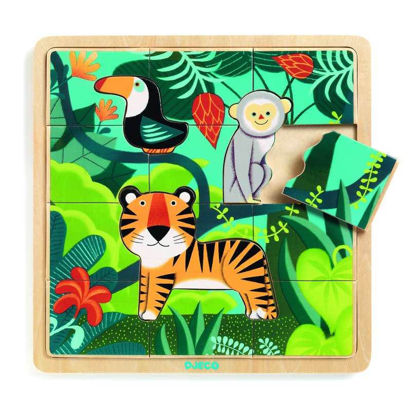 Djeco - puzzle lemn jungla