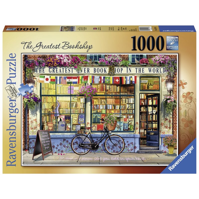 Ravensburger - Puzzle Librarie grozava, 1000 piese