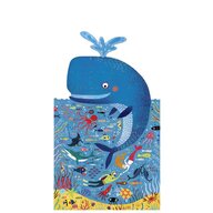 Londji - Puzzle animale Balena albastra in ocean , Puzzle Copii, piese 36