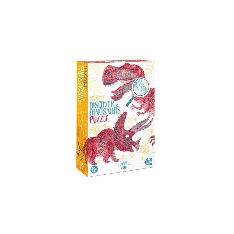 Londji - Puzzle educativ Descopera dinozaurii , Puzzle Copii, piese 200