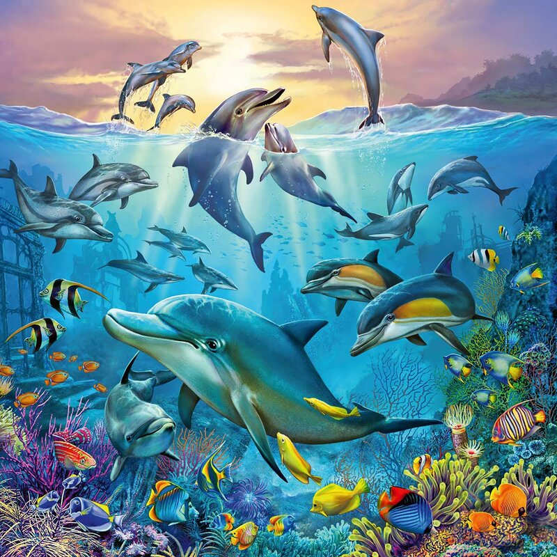 Ravensburger - puzzle animale lumea subacvatica puzzle copii, piese 147