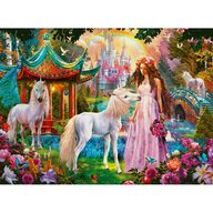 Ravensburger - Puzzle Lumea Unicornilor, 100 Piese Glitter