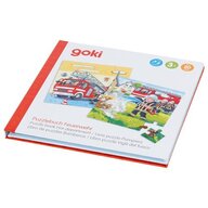 Goki - Puzzle magnetic sub forma de carte - Departamentul de pompieri  40 piese