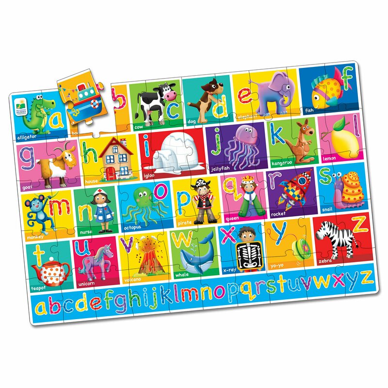 The learning journey - puzzle de podea alfabet mare, in limba engleza puzzle copii, piese 50