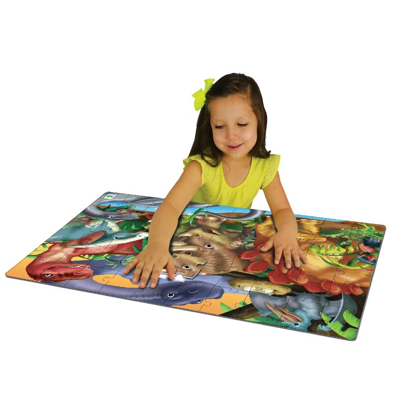 The learning journey - puzzle de podea dinozauri mare puzzle copii, piese 50