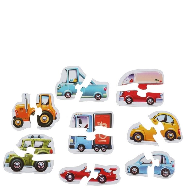 Cubika - puzzle vehicule masinute puzzle copii, piese 16