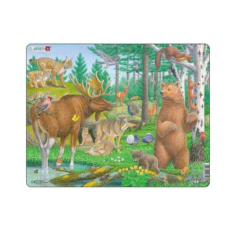 Larsen - puzzle maxi animale din padure orientare tip vedere 29 de piese