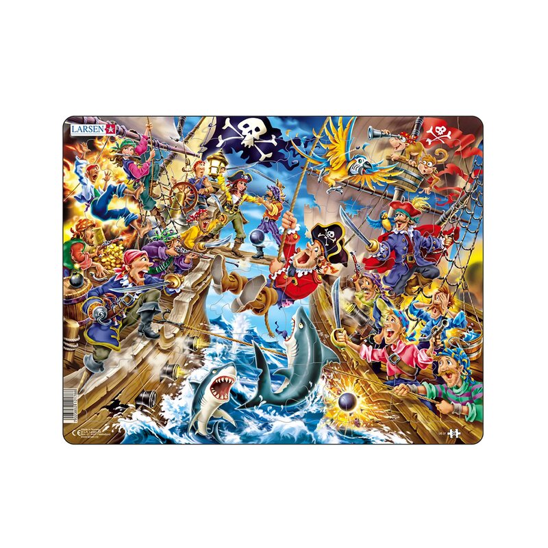 Larsen - Puzzle Maxi Batalia Piratilor, 39 piese,