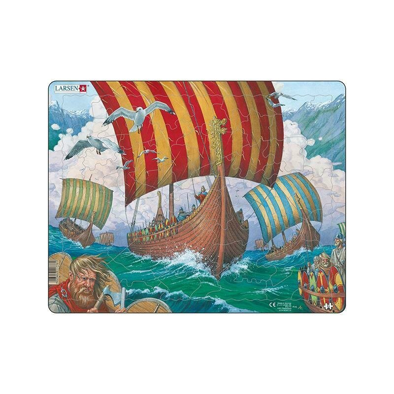 Larsen - puzzle maxi corabiile vikingilor orientare tip vedere 64 de piese