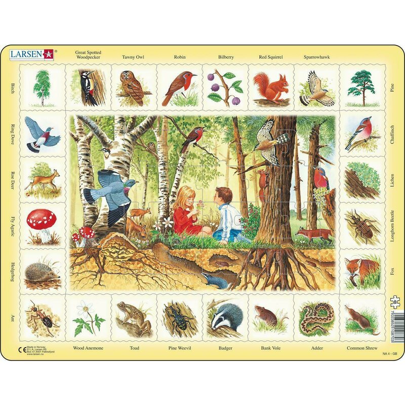 Larsen - puzzle maxi in padure orientare tip vedere 48 de piese