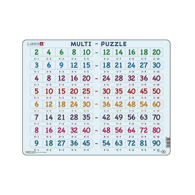 Larsen - puzzle maxi inmultiri cu acelasi numar, orientare tip vedere, 80 de piese,