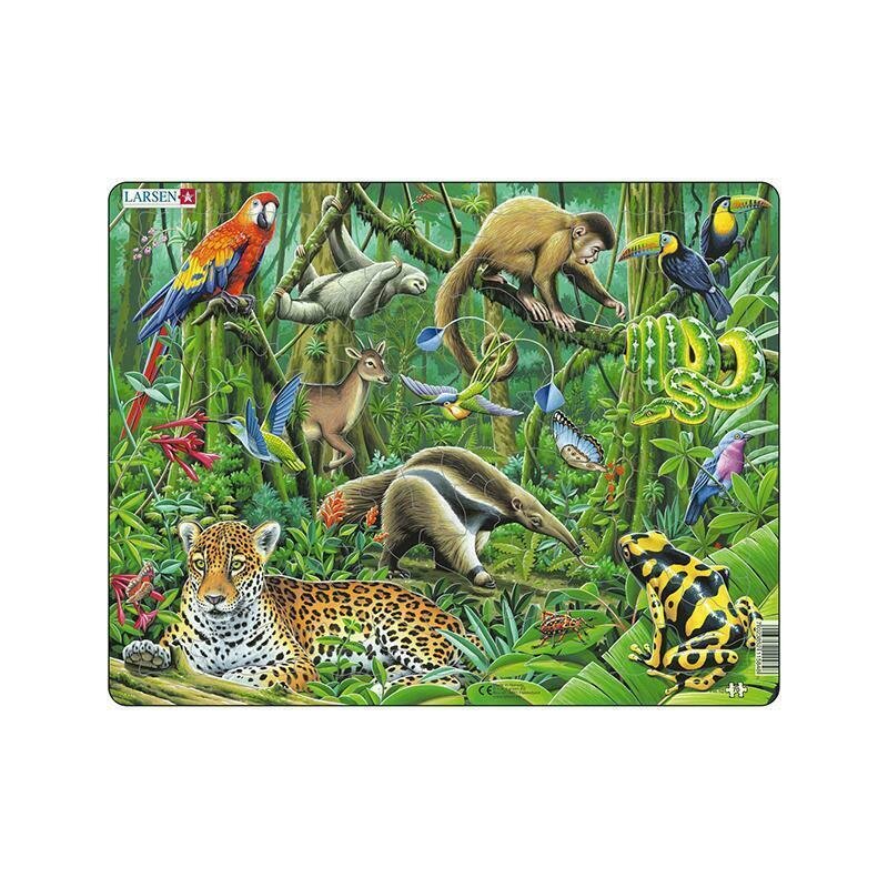 Larsen - puzzle maxi jungla sud-americana orientare tip vedere 70 de piese