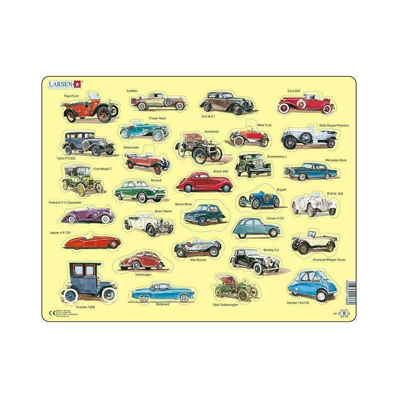 Larsen - puzzle maxi masini, orientare tip vedere, 30 de piese,