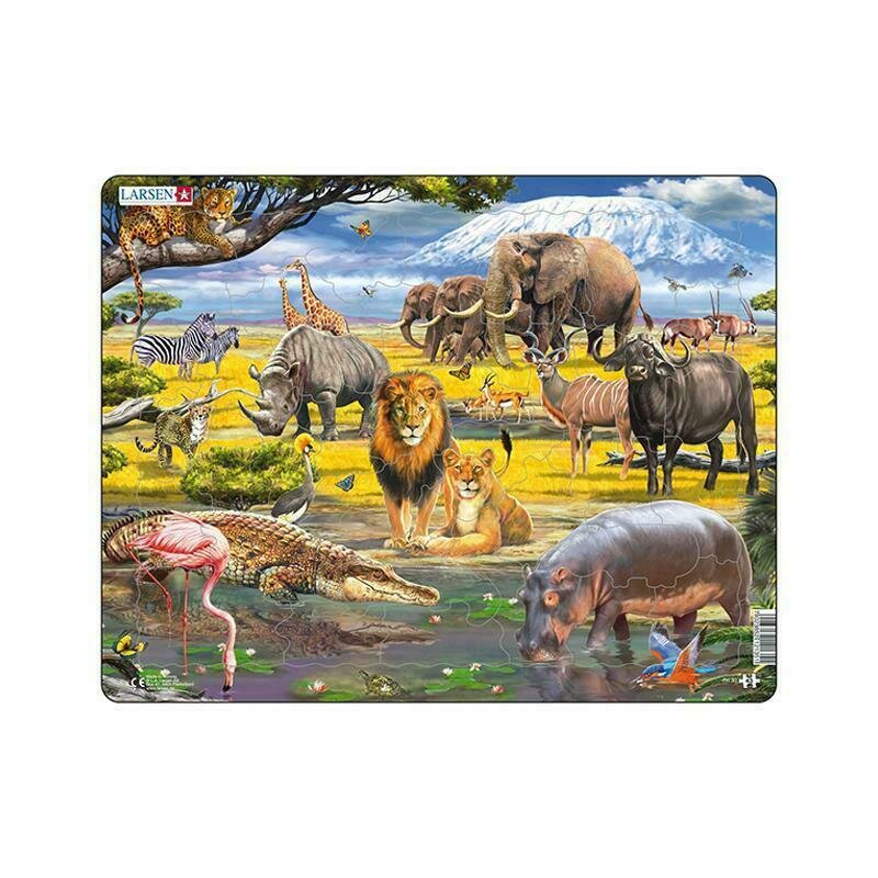 Larsen - puzzle maxi savana africana orientare tip vedere 43 de piese