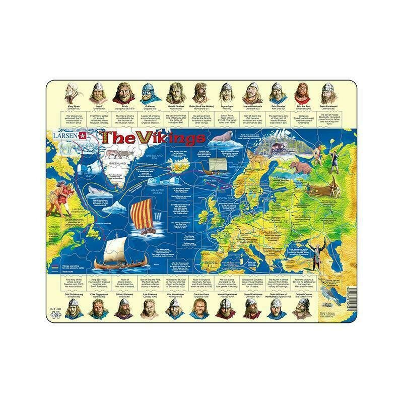 Larsen - puzzle maxi vikingii orientare tip vedere 102 piese