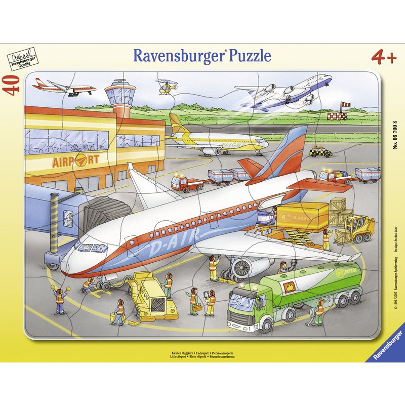 Ravensburger - Puzzle Mic aeroport, 40 piese