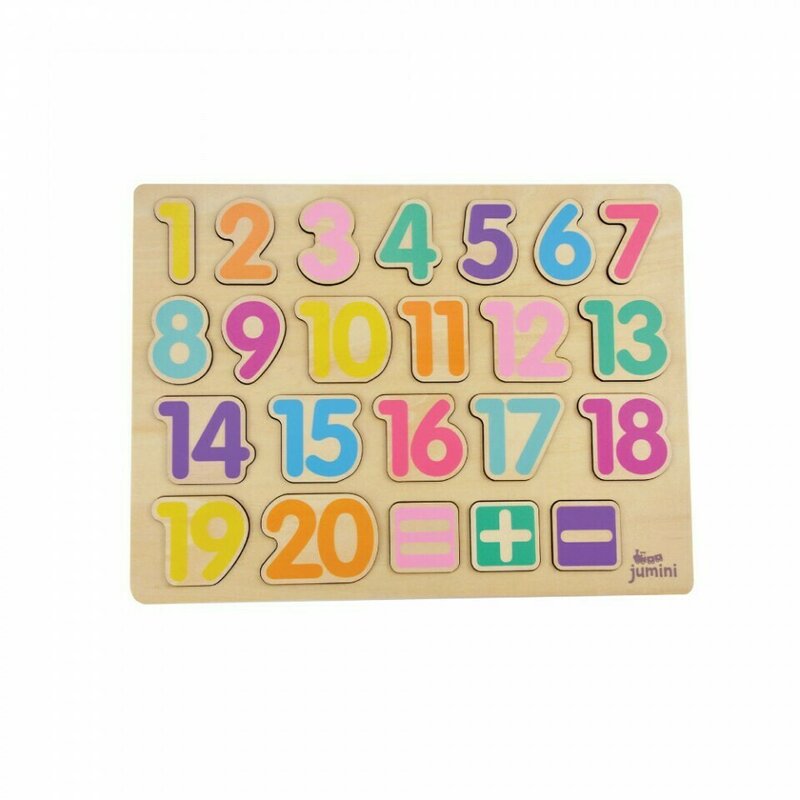 Jumini - puzzle din lemn numere puzzle copii, 23 piese