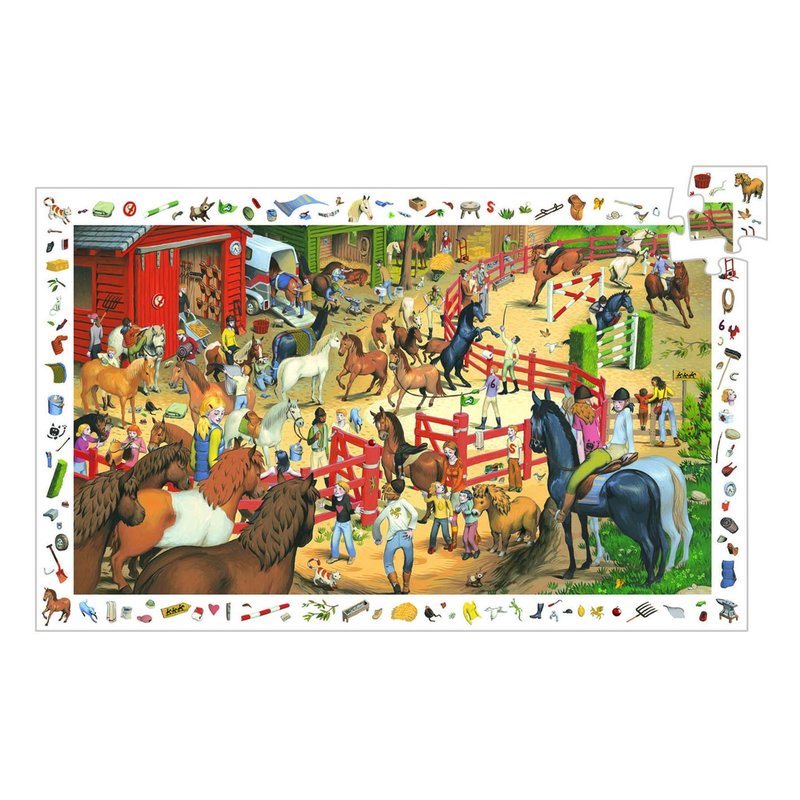 Djeco - puzzle observatie cai