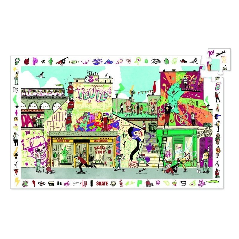 Djeco - puzzle observatie street art