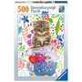 Ravensburger - Puzzle animale Pisicuta in ceasca Puzzle Copii, piese 500 - 2