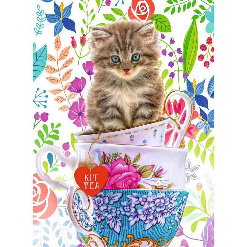 Ravensburger - puzzle animale pisicuta in ceasca puzzle copii, piese 500