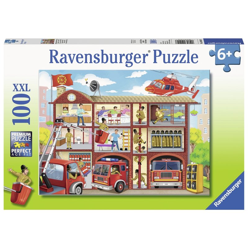 Ravensburger - puzzle pompieri salvatori, 100 piese