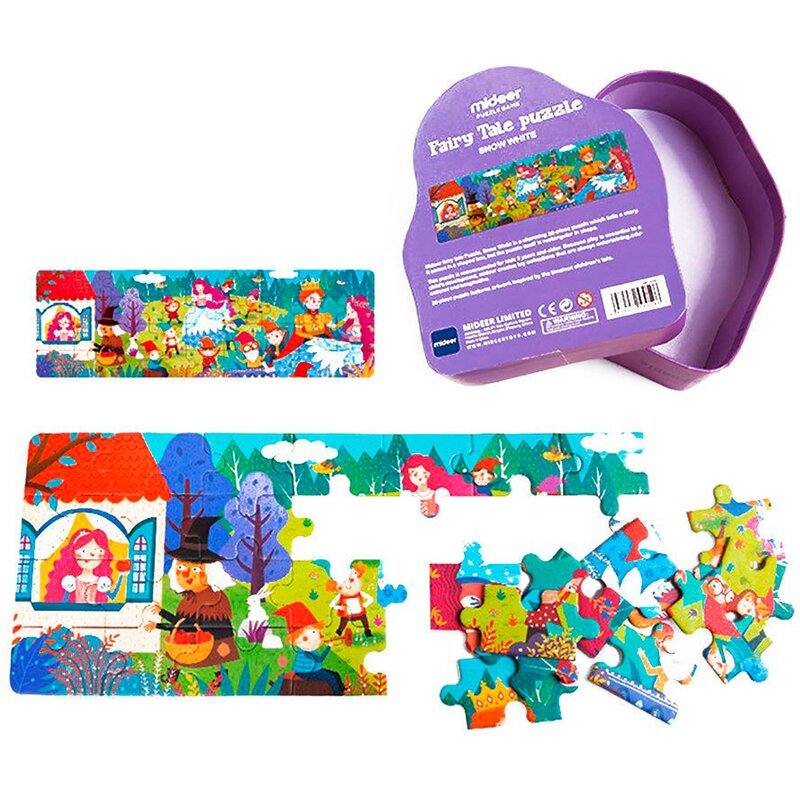 Mideer - puzzle poveste â alba ca zapada, 36 piese md3059