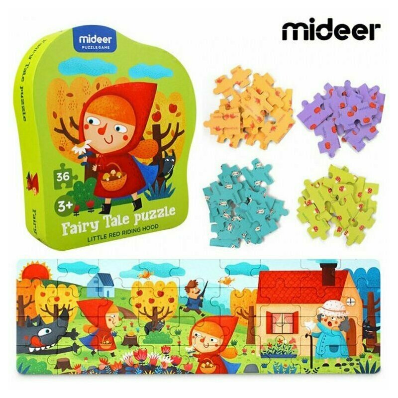 Mideer - puzzle poveste â scufita rosie, 36 piese md3061